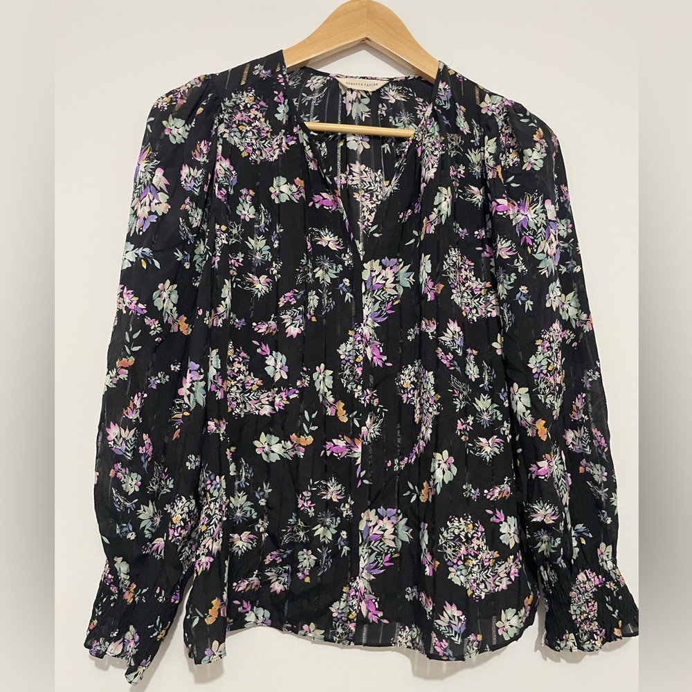 Rebecca Taylor Silk Floral Blouse